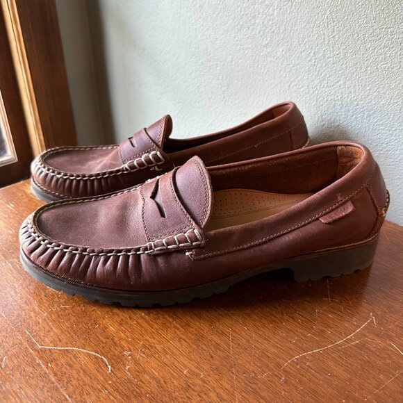 COLE HAAN American Classics Penny Loafer Men\'s 11.5 brown wax finish black sole main image 10